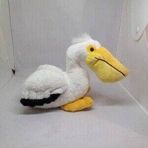 Ganz Webkinz Pelican Plush-Bean Bag-HM211-Plastic Eyes-Embroidered-8"-NO CODE